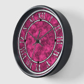 クリムゾンブライト大理石のパターン 壁時計 (傾斜)