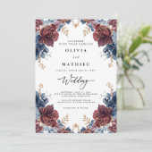 クリムゾンブルーフローラロマ結婚ンス 招待状 (スタンド正面)