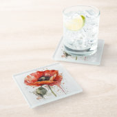 クリムゾンブルーム ガラスコースター (アングル)