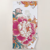 クリムゾンブルーム ビーチタオル (正面)