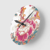 クリムゾンブルーム ラウンド壁時計 (傾斜)