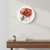 クリムゾンブルーム ラージ壁時計