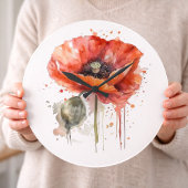 クリムゾンブルーム ラージ壁時計