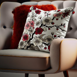 クリムゾンブロッサム日本のエレガンスインスパイア-フローラ クッション