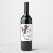 クリムゾンベリーウッドペッカー ワインラベル (正面)