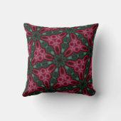 クリムゾンペタルボルテックス – カレイドスコープフローラパター クッション (裏面)