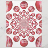 クリムゾンボルテックス:美しい赤クリケットボールアート (正面)