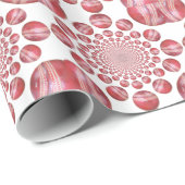 クリムゾンボルテックス:美しい赤クリケットボールアート ラッピングペーパー (ロールコーナー)