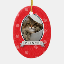 クリムゾンポープリントペットオーナメント セラミックオーナメント