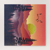 クリムゾンマウンテンランドスケープ ジグソーパズル (横)