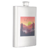 クリムゾンマウンテンランドスケープ フラスク (右)