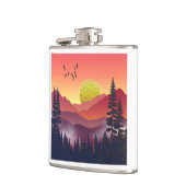 クリムゾンマウンテンランドスケープ フラスク (左)