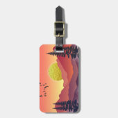 クリムゾンマウンテンランドスケープ ラゲッジタグ (正面縦)