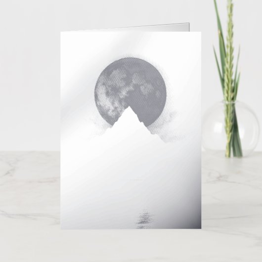 クリムゾンムーンライズグリーティングカード 箔グリーティングカード (正面)