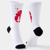 クリムゾンムーン忍者日本の – シルエットアート ソックス (傾斜あり)