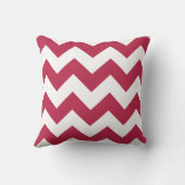 クリムゾンモダンレッドシェブロン模様 クッション (裏面)
