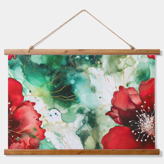 クリムゾンユレタイド開花植物学 吊り下げ型タペストリー (正面)