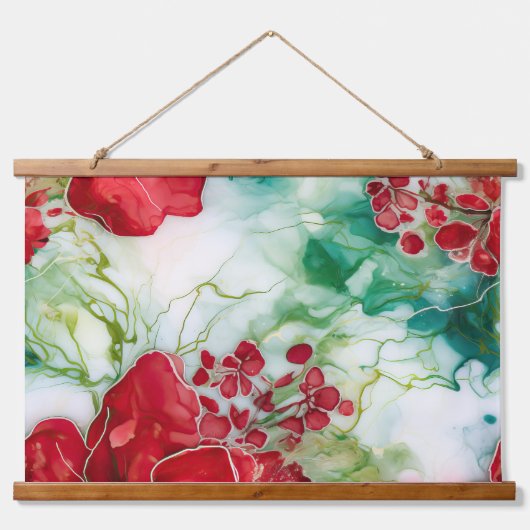 クリムゾンユレタイド開花植物学 吊り下げ型タペストリー (正面)