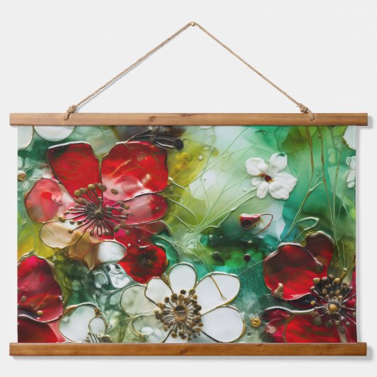 クリムゾンユレタイド開花植物学 吊り下げ型タペストリー (正面)