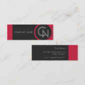 クリムゾンレッドはっきりした スキニー名刺 (正面/裏面)