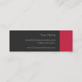 クリムゾンレッドはっきりした スキニー名刺 (裏面)