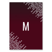 クリムゾンレッドぶら下がったのダイヤモンドライツテーブル番号 テーブルナンバー (裏面)