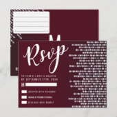 クリムゾンレッドぶら下がったのダイヤモンドライトRSVP ポストカード (正面/裏面)