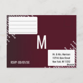 クリムゾンレッドぶら下がったのダイヤモンドライトRSVP ポストカード (裏面)