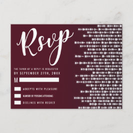 クリムゾンレッドぶら下がったのダイヤモンドライトRSVP ポストカード