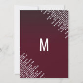 クリムゾンレッドぶら下がったズのダイヤモンドライトスウィート16 招待状 (裏面)