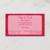 クリムゾンレッドアラベスクモロッコグラフィック 名刺 (裏面)