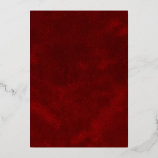 クリムゾンレッドエレガントキンセアニラ15誕生日 箔招待状 (裏面)