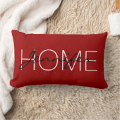 クリムゾンレッドカラーホームモノグラム ランバークッション (ブランケット)