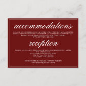 クリムゾンレッドクラシックミニマルスクリプエレガントト エンクロージャーカード (正面)