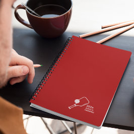 クリムゾンレッドピックルボールパーソナルウィークリー プランナー手帳