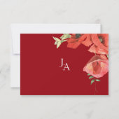 クリムゾンレッドポピー結婚ズフローラ サンキューカード (裏面)