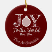 クリムゾンレッドマドンナと子どもの喜び セラミックオーナメント (正面)