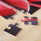 クリムゾンレッドローズオリジナルウォーターカラーアート ジグソーパズル (側面)