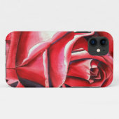 クリムゾンレッドローズオリジナルウォーターカラー絵画アート Case-Mate iPhoneケース (裏面(横))