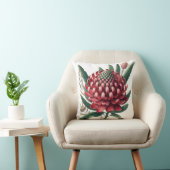 クリムゾンレッドワラタオーストラリア先住民花 クッション (椅子)