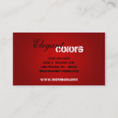 クリムゾンレッド化粧アーティストパレット名刺 名刺 (裏面)