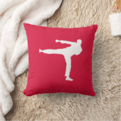 クリムゾンレッド武術アート クッション (ブランケット)