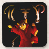 クリムゾンレッド死神ネコ コースター (正面)