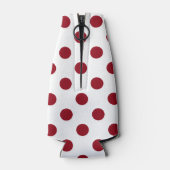 クリムゾンレッド水玉模様サークル ボトルクーラー (裏面)