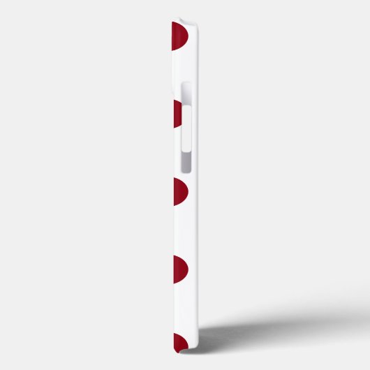 クリムゾンレッド水玉模様サークル Case-Mate iPhoneケース (裏面 / 左)