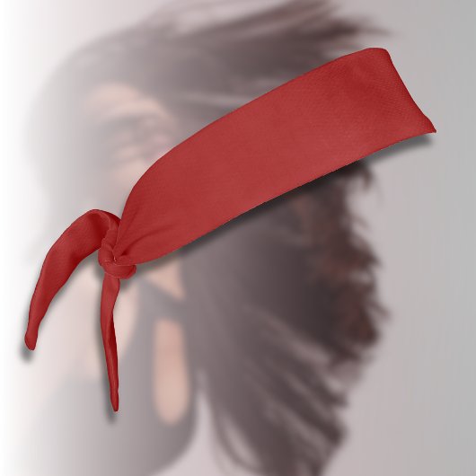 クリムゾンレッド無地のカラー |クラシック |エレガント | タイヘッドバンド