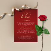 クリムゾンレッド金ゴールドモノグラムロマン結婚チーズ詳細 エンクロージャーカード