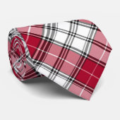 クリムゾンレッド&ホワイトプレイド ネクタイ (ロール)