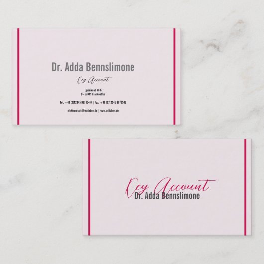 クリムゾンレッド 名刺 (正面/裏面)