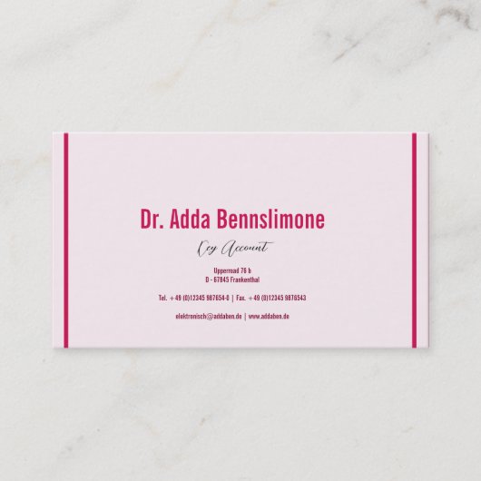 クリムゾンレッド 名刺 (正面)